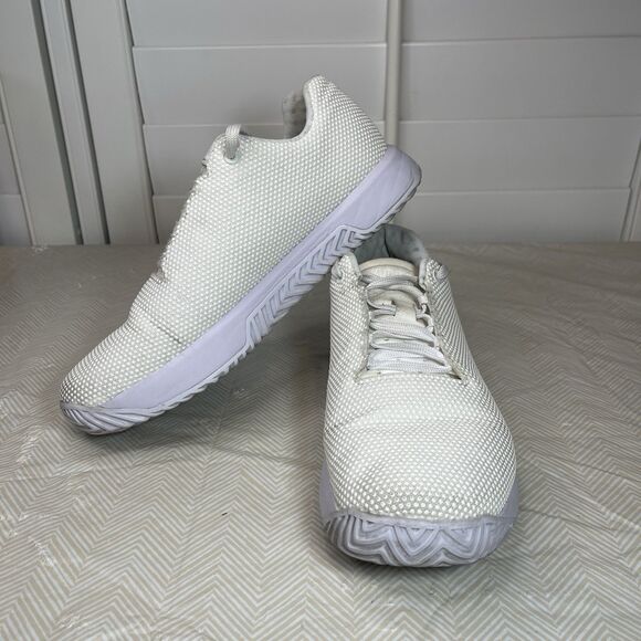 NoBull Project Shoes - Nobull Superfabric All White Sneaker Lace up Low Top Women's‎ 9.5 US/Men's 8 US
